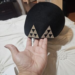 Halston Wool Crystal Embellished Hat